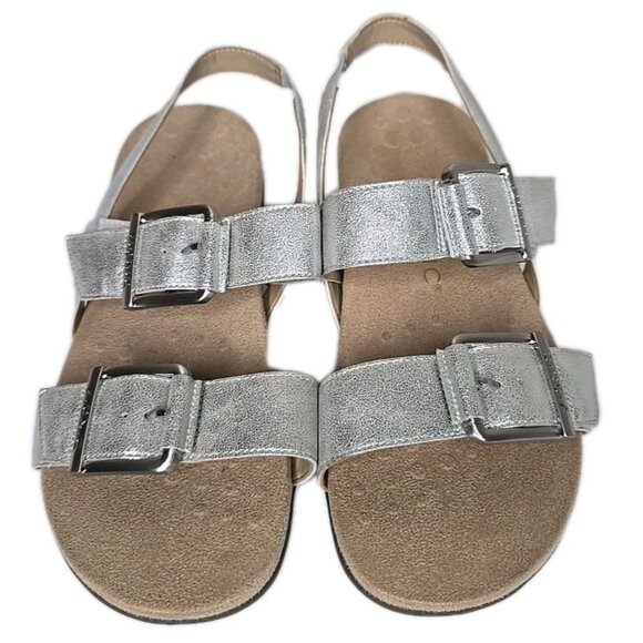 Vionic Reese NWOB Women's Slingback Sandal Silver Size 7.5 Medium NEW - Picture 1 of 7